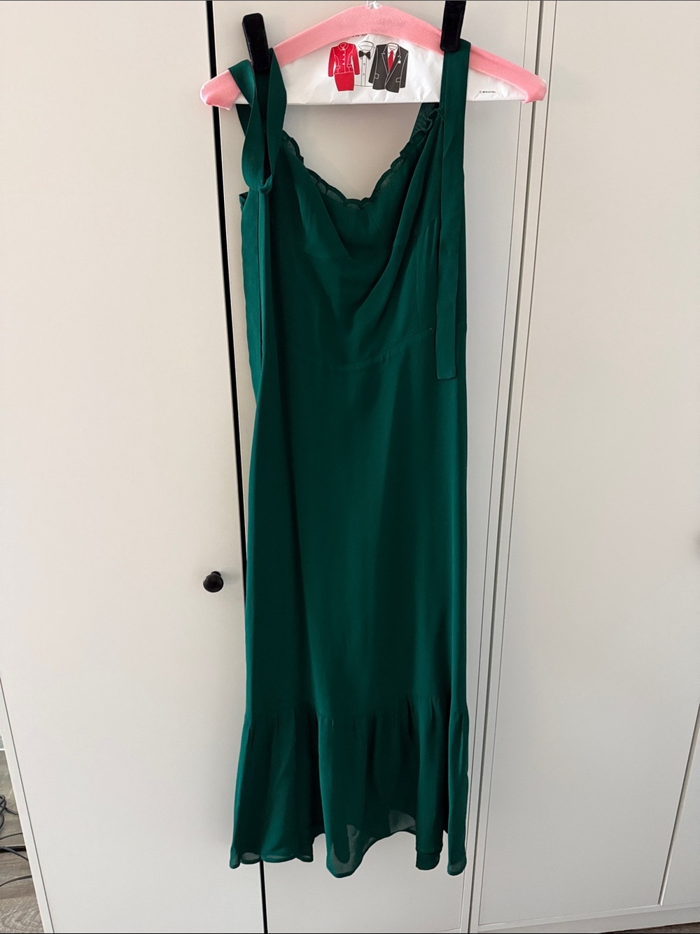 Reformation Emerald Green Slip Maxi Dress